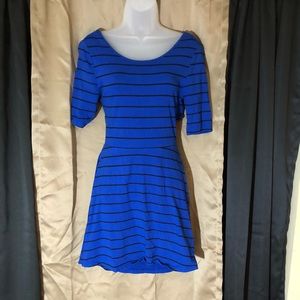 Blue & Black striped dress